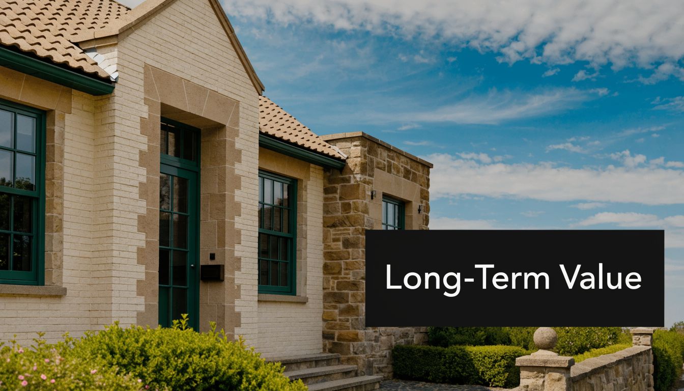 A classic home exterior featuring durable siding, highlighting the concept of long-term value in real estate.